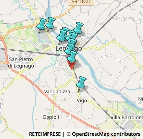 Mappa Via Aldo Moro, 37045 Legnago VR, Italia (1.37545)