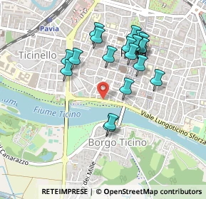 Mappa Lungoticino Visconti, 27100 Pavia PV, Italia (0.4355)