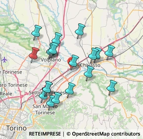 Mappa Via Gino Melano, 10032 Brandizzo TO, Italia (6.92947)