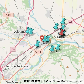 Mappa Via della Resistenza, 10032 Brandizzo TO, Italia (3.25813)