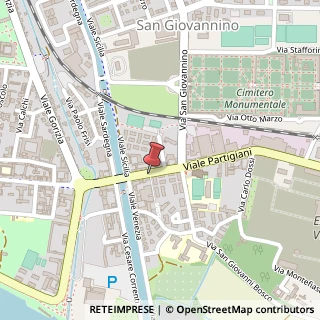 Mappa Viale dei Partigiani,  38, 27100 Pavia, Pavia (Lombardia)