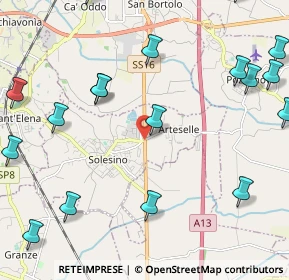 Mappa Via Nazionale, 35047 Solesino PD, Italia (3.105)