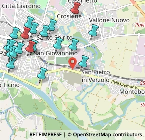 Mappa Viale Montegrappa, 27100 Pavia PV, Italia (1.2895)