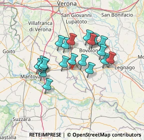 Mappa Sorgà, 37060 Sorgà VR, Italia (11.1385)