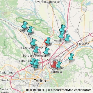 Mappa Via F. Vallino, 10040 Leini TO, Italia (7.287)
