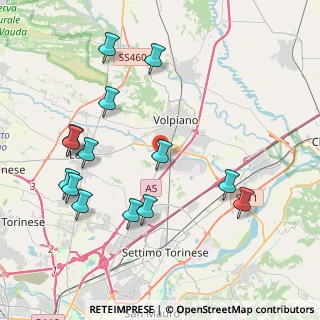 Mappa Via Torino, 10088 Volpiano TO, Italia (4.51857)