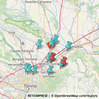 Mappa Via Torino, 10088 Volpiano TO, Italia (6.61286)