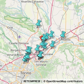 Mappa Via Torino, 10088 Volpiano TO, Italia (6.21412)