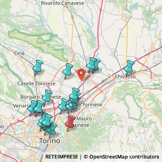 Mappa Via Torino, 10088 Volpiano TO, Italia (9.4365)