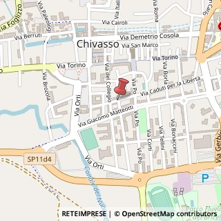 Mappa Via Caduti per la Libertà,  9, 10034 Chivasso, Torino (Piemonte)
