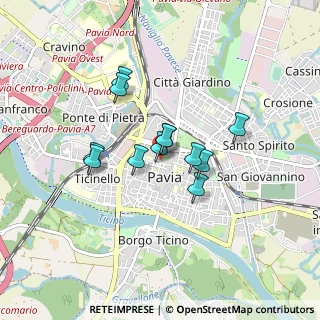 Mappa Via Valla, 27100 Pavia PV, Italia (0.61417)