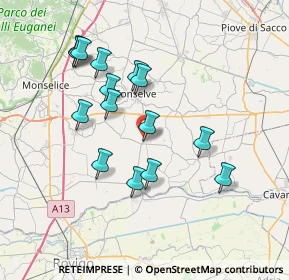 Mappa Via Pellico S., 35023 Bagnoli di Sopra PD, Italia (6.932)