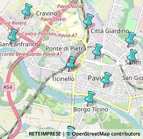 Mappa Viale Vittorio Emanuele II, 27100 Pavia PV, Italia (1.35455)