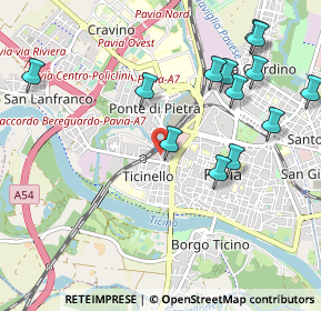 Mappa Via Alessandro Guidi, 27100 Pavia PV, Italia (1.14692)