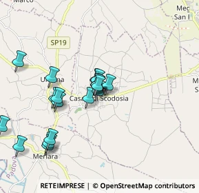 Mappa Via Roma, 35040 Casale di Scodosia PD, Italia (1.776)