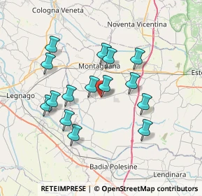 Mappa Via Roma, 35040 Casale di Scodosia PD, Italia (6.53)