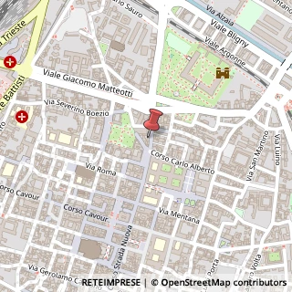 Mappa Corso Strada Nuova, 134, 27100 Pavia, Pavia (Lombardia)