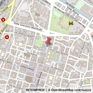 Mappa Piazza Italia, 12, 27100 Pavia, Pavia (Lombardia)