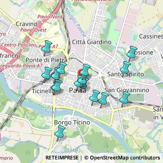 Mappa Piazza Italia, 27100 Pavia PV, Italia (0.8125)