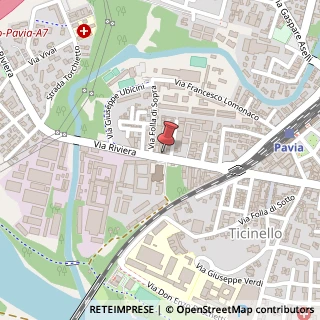 Mappa Via Riviera, 45, 27100 Pavia, Pavia (Lombardia)