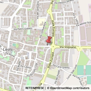 Mappa Via Volpiano, 41, 10040 Leini, Torino (Piemonte)