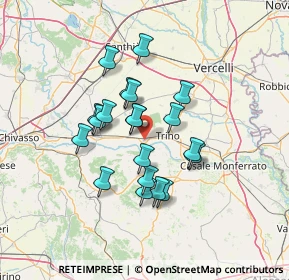 Mappa Via Giuseppe Mazzini, 13040 Palazzolo Vercellese VC, Italia (10.9845)