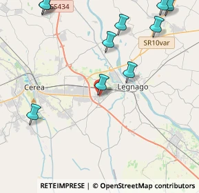 Mappa Via Fratta, 37045 Legnago VR, Italia (5.91917)