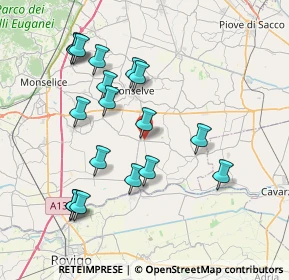 Mappa Via G. Garibaldi, 35023 Bagnoli di Sopra PD, Italia (7.86333)
