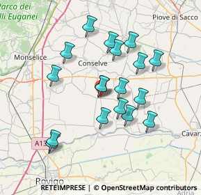 Mappa Via G. Garibaldi, 35023 Bagnoli di Sopra PD, Italia (6.59111)