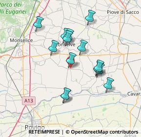 Mappa Via G. Garibaldi, 35023 Bagnoli di Sopra PD, Italia (6.39786)