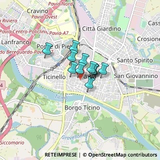 Mappa Via Jacopo Menocchio, 27100 Pavia PV, Italia (0.41667)