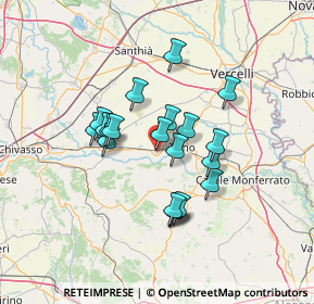 Mappa Via San Sebastiano, 13040 Palazzolo Vercellese VC, Italia (10.86)