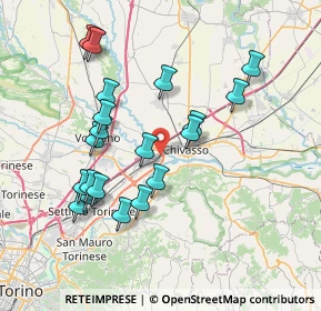 Mappa 10032 Chivasso TO, Italia (7.3765)
