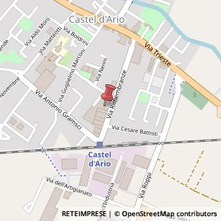 Mappa Viale della Rimembranze, 38, 46033 Castel d'Ario, Mantova (Lombardia)