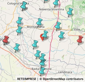 Mappa Via Y.Rabin, 35040 Casale di Scodosia PD, Italia (9.9785)
