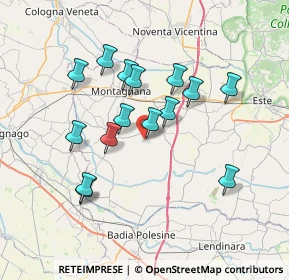Mappa Via Y.Rabin, 35040 Casale di Scodosia PD, Italia (6.48867)