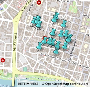 Mappa Via Teodolinda, 27100 Pavia PV, Italia (0.177)