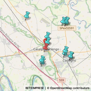 Mappa Via Ticino, 26841 Casalpusterlengo LO, Italia (3.87308)