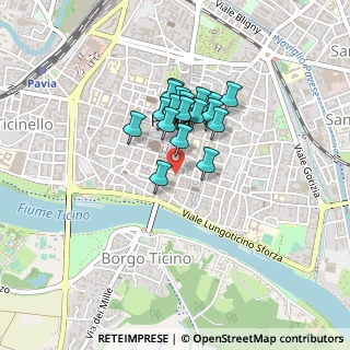 Mappa Via Emilio Cravos, 27100 Pavia PV, Italia (0.2945)
