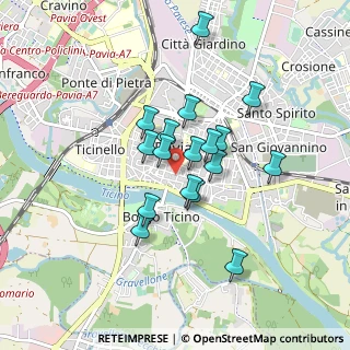 Mappa Via Emilio Cravos, 27100 Pavia PV, Italia (0.69118)
