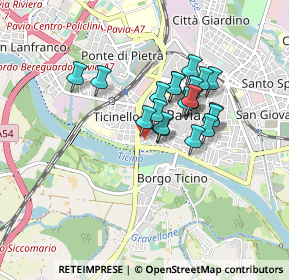 Mappa Vicolo Privato A. Ubicini, 27100 Pavia PV, Italia (0.6375)