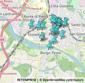 Mappa Vicolo Privato A. Ubicini, 27100 Pavia PV, Italia (0.753)