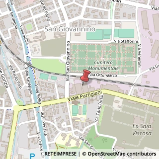 Mappa Viale Partigiani, 80, 27100 Pavia, Pavia (Lombardia)