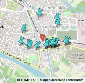 Mappa Via Paolo Frisi, 27100 Pavia PV, Italia (0.356)