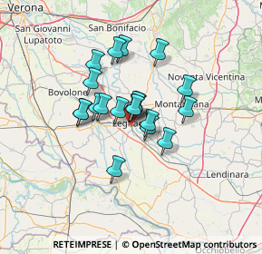 Mappa Via Giuseppe Ungaretti, 37045 Legnago VR, Italia (9.2195)