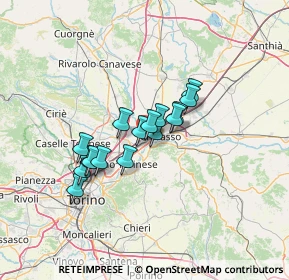 Mappa Via Giardini, 10032 Brandizzo TO, Italia (9.50563)