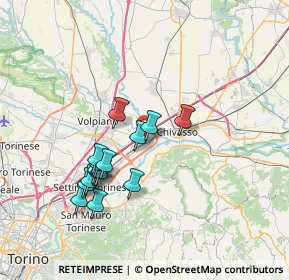 Mappa Via Giardini, 10032 Brandizzo TO, Italia (6.524)