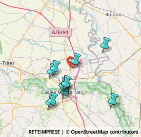 Mappa Strada statale, 15030 Villanova Monferrato AL, Italia (6.70583)