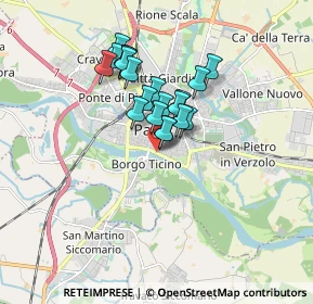 Mappa Via Paolo Diacono, 27100 Pavia PV, Italia (1.2395)