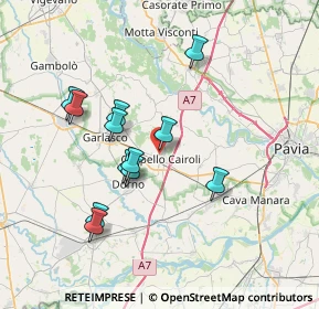 Mappa Via Chiozzo, 27027 Gropello Cairoli PV, Italia (6.64917)